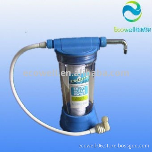 Clear single countertop water filter
